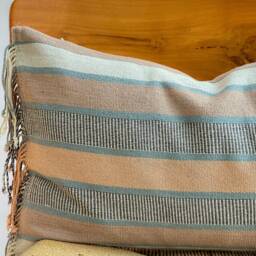 Hand Woven Natural Fiber Lumbar Pillow Cover - thumbnail 2