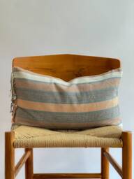 Hand Woven Natural Fiber Lumbar Pillow Cover - thumbnail 1