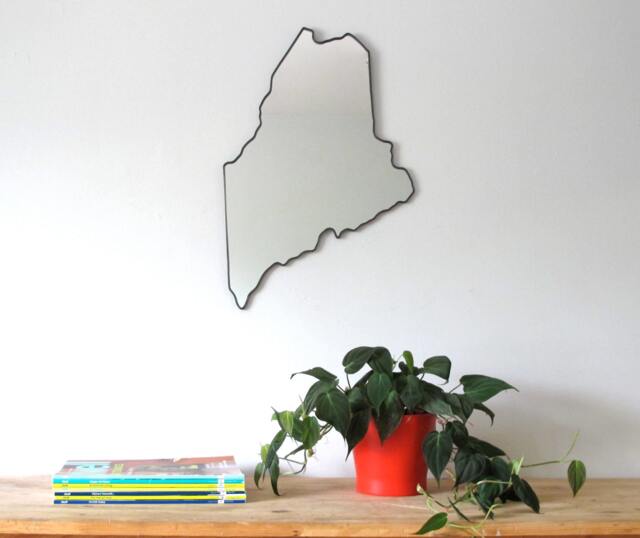 Maine Mirror/Wall State Outline Silhouette Me Art Shape Accent - image 1