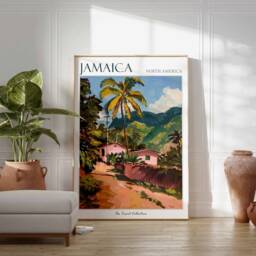 Jamaica Travel Poster Tropical Caribbean Art Print - thumbnail 3