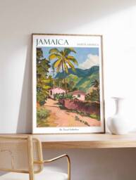 Jamaica Travel Poster Tropical Caribbean Art Print - thumbnail 1