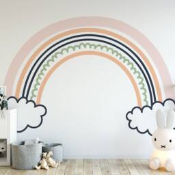 Watercolor Rainbow Wall Decals Reusable Nursery Decor - thumbnail 3