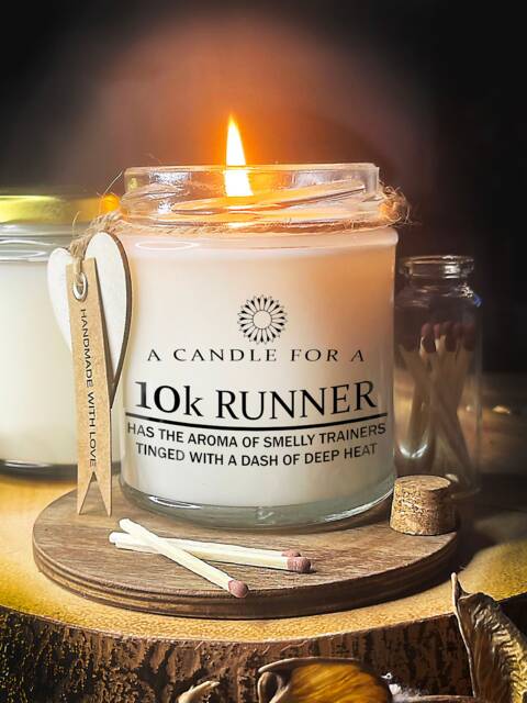 Funny 10K Runner Gift Hand-Poured Soy Candle - image 1
