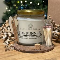 Funny 10K Runner Gift Hand-Poured Soy Candle - thumbnail 2