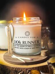Funny 10K Runner Gift Hand-Poured Soy Candle - thumbnail 1