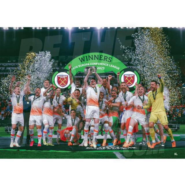 West Ham United Fc Trophy Lift Poster - Officially Licensed Product A4/A3 A2 + Framed Option - image 1