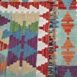 Classic Kilim Rug, Handmade Artisan Afghan Turkish Scandinavian Navajo Bohemian Wool Flatweave Multicolour Rug 172x128 cm - thumbnail 3