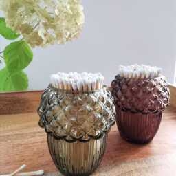 Luxury Long Safety Matches in Ceramic Pot & Acorn With Striker - thumbnail 2