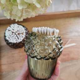 Luxury Long Safety Matches in Ceramic Pot & Acorn With Striker - thumbnail 1