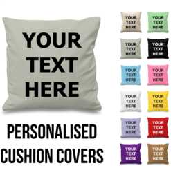 Personalised Cushion, Custom Name Personalized Home Decor, Cotton Pillow Case Gift, Wedding Mothers Day Christmas Fathers - thumbnail 1