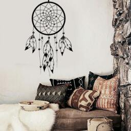 Wall Vinyl Decal Bedroom Decor Dream Catcher Lakota Snare Modern Ethnic Home - #1076Dz - thumbnail 2