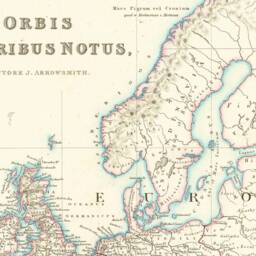 Old Map Of The Ancient World By Arrowsmith, 1822 - Medieval Europe, Middle East, Africa Orbis Veteribus Notus Framed, Unframed Canvas - thumbnail 3