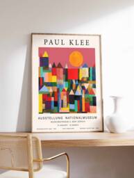 Paul Klee Poster, Castle & Sun, Exhibition Print, Abstract Wall Art, Bauhaus Decor, Modernist Art Gift, A1/A2/A3/A4 - thumbnail 1