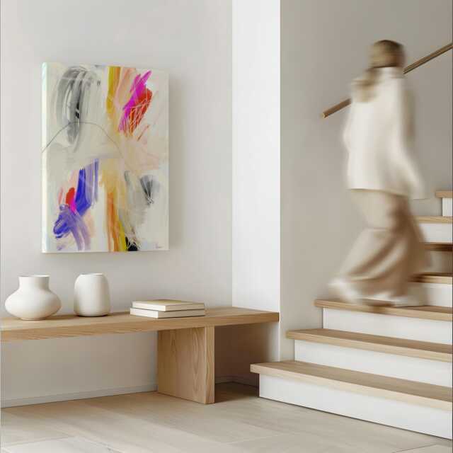 Color Glitch Art Print Modern Abstract Wall Decor - Digital Download - image 1