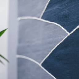 Palm Cotton Handmade Flatwoven Modern Kilim Rug Simple Minimialist Blue Stitched 5x8 8x10 9x12 Runner Kelim Industrial Rug - thumbnail 3