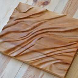 Small Space Decor Wooden Relief Sculpture Wall Art Minimalist - thumbnail 2