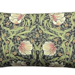 William Morris/Pimpernel Cushion Cover Botanical Floral Decorative Throw Pillow Green Pink Toffee - thumbnail 3