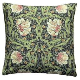 William Morris/Pimpernel Cushion Cover Botanical Floral Decorative Throw Pillow Green Pink Toffee - thumbnail 2