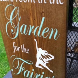 Garden Wood Sign Leave Room in The For Fairies To Dance Rustic Large Primitive Wall Hanging Fairy Gnome - thumbnail 3