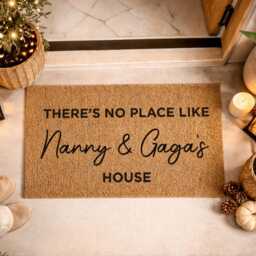 Custom Grandparent Home Sign - Nanny & Grandad House Mat Elegant Scripted D??cor - thumbnail 4