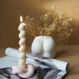Handmade Knot-Shaped Concrete Candlestick Holder - thumbnail 4