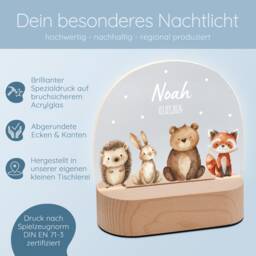 Night Light Baby, Gifts For Babies & Children, Birth, Personalized Night Light, Lamp Birth Gifts, Baptism - thumbnail 3