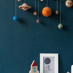 Space Mobile, Wool Felt Sun, Planets, Felt Wall Hanging, Solar System Wall Decor, Childrens Room & Nursery, Galaxy Decoration, Outer Space - thumbnail 4