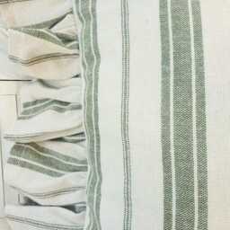 Bohemian Frill Linen Striped Pillow Cover - Different Color Options With Edges Lulu - thumbnail 3