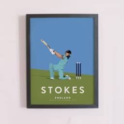 Ben Stokes England Cricket Odi Team Art Print - World Cup Winners Collection A3 A4 Poster - thumbnail 1