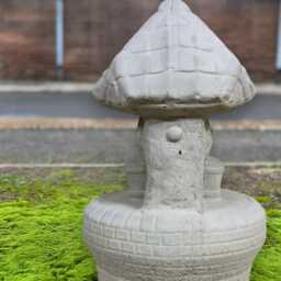 Decorative Garden Well Statue Rustic Stone Sculpture Concrete Figurine Outdoor Yard Ornament Handmade Decoration Cement Fairy Art - thumbnail 4