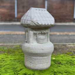 Decorative Garden Well Statue Rustic Stone Sculpture Concrete Figurine Outdoor Yard Ornament Handmade Decoration Cement Fairy Art - thumbnail 3