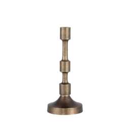 Antique Brass Candle Holder Modern Metal Centerpiece - Set Of 3 - thumbnail 4