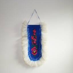 Felted Wool Wall Hanging Floral Folk Art Banner, Boho Home Decor - thumbnail 2