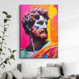 Vibrant Marcus Aurelius Roman Stoic Philosopher Oil Painting Framed Poster Print & Canvas Wall Decor Art Bedroom Home Interior Gift - thumbnail 1