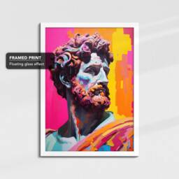 Vibrant Marcus Aurelius Roman Stoic Philosopher Oil Painting Framed Poster Print & Canvas Wall Decor Art Bedroom Home Interior Gift - thumbnail 3