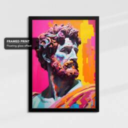 Vibrant Marcus Aurelius Roman Stoic Philosopher Oil Painting Framed Poster Print & Canvas Wall Decor Art Bedroom Home Interior Gift - thumbnail 2