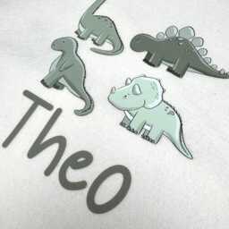 Personalised Dinosaur Toy Storage, Tub, Storage Basket, Box, Baby Shower Gift, Baby Nursery, Blanket Green Dinosaurs Any Text - thumbnail 4