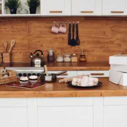 Customizable Wooden Kitchen Worktop - Durable Island, Handcrafted, Rustic Wood Counter Solid Countertop - thumbnail 2