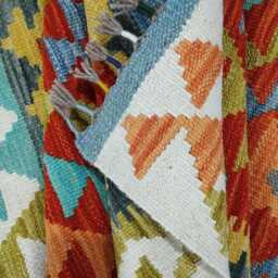 Kilim Rug Classic, Handmade Artisan Afghan Turkish Scandinavian Navajo Bohemian Wool Flatweave Multicolour 120x83 cm - thumbnail 4