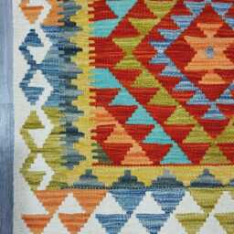 Kilim Rug Classic, Handmade Artisan Afghan Turkish Scandinavian Navajo Bohemian Wool Flatweave Multicolour 120x83 cm - thumbnail 2