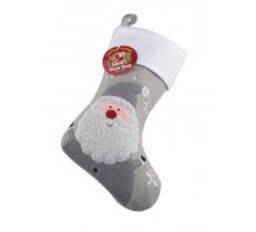 Personalised Silver Santa Deluxe Christmas Stocking, Personalized Gift, Grey Silver, Personalised Stocking - thumbnail 2
