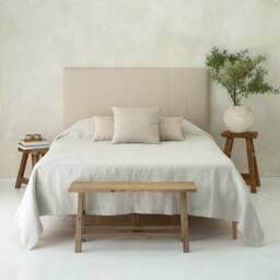 Linen Bedspread, Natural Coverlet, Large Custom Blanket, Handmade Bed Cover, Throw Blankets Queen, King, Twin - thumbnail 1
