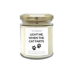 Cat Fart Candle, Light Me When The Cat Fasts Gift, Gifts For Owners, Lover Funny Gift Lover - thumbnail 2
