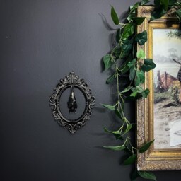 Gothic Framed Hanging Bat Wall Decor - thumbnail 4