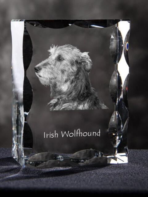 Irish Wolfhound, Cubic Crystal With Dog, Souvenir, Decoration, Limited Edition, Collection - image 1