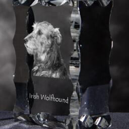 Irish Wolfhound, Cubic Crystal With Dog, Souvenir, Decoration, Limited Edition, Collection - thumbnail 3