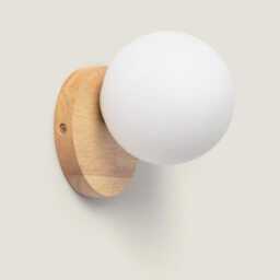 Sia - Wooden Wall Sconce Scandinavian Home Decor, Minimalist Vanity Light - thumbnail 2