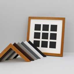 Instax Square Multi Aperture Frame. Holds Nine 62mmx62mm Sized Photos. 30x30cm. Wooden Picture Selection Of Colours. Small Photos - thumbnail 3