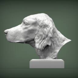 Red Setter Bust 3D Printed Dog Statue, Pet Memorial Decor - thumbnail 3