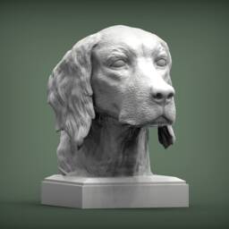 Red Setter Bust 3D Printed Dog Statue, Pet Memorial Decor - thumbnail 2